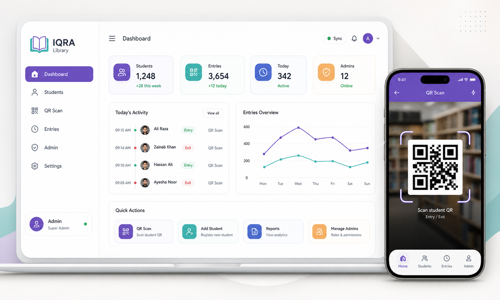 IQRA Library Registration App - Mobile & Dashboard System
